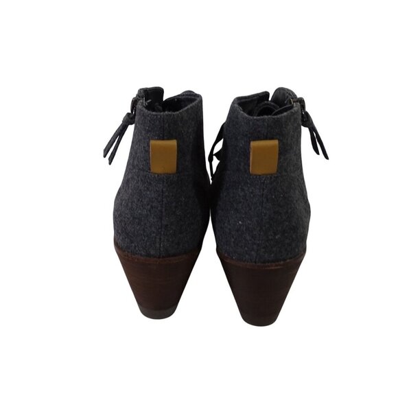 Dr Scholls Gray Wedge Ankle Boots Booties Women Size 10 M Polyester Wool Blend - Picture 5 of 10